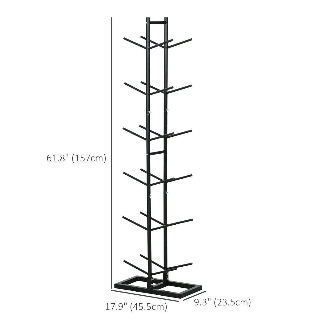 Steel Vertical Ball Storage Rack Holds 12 Sports Balls for Home or Gym Use