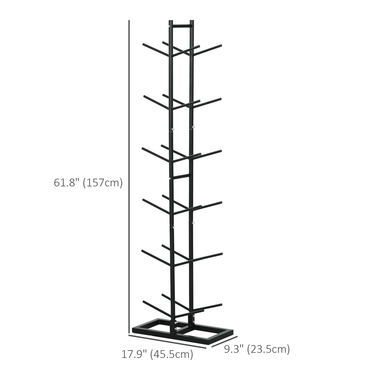 Steel Vertical Ball Storage Rack Holds 12 Sports Balls for Home or Gym Use