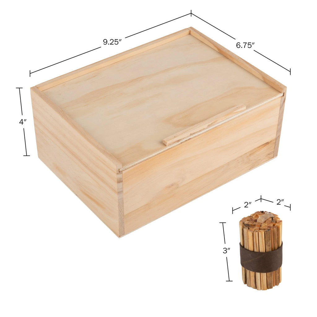 20-Pack Natural Pine Fire Starter Sticks with Storage Box for Camping & Fire Pits