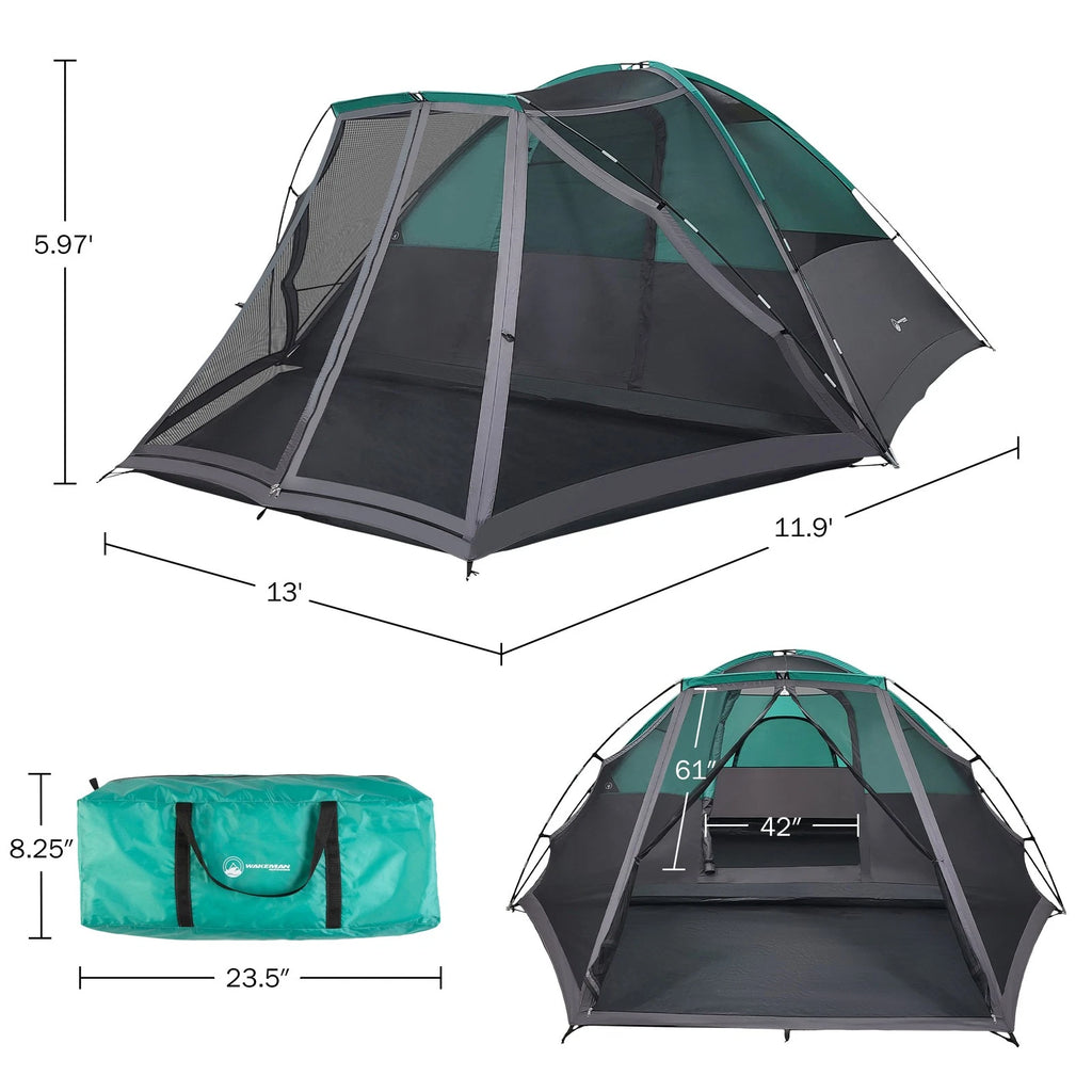 6-Person Cabin Tent with Screen Room Family Outdoor Camping