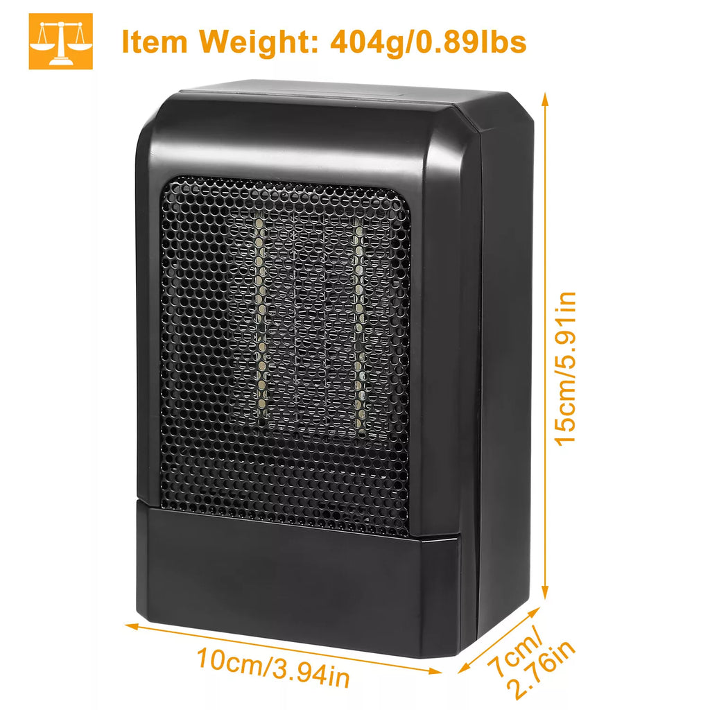 500W Portable Electric Space Heater for Home & Office