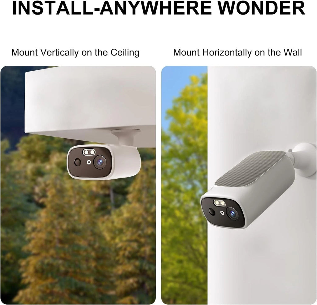 4K Solar Powered Wireless Security Camera Outdoor WiFi Waterproof