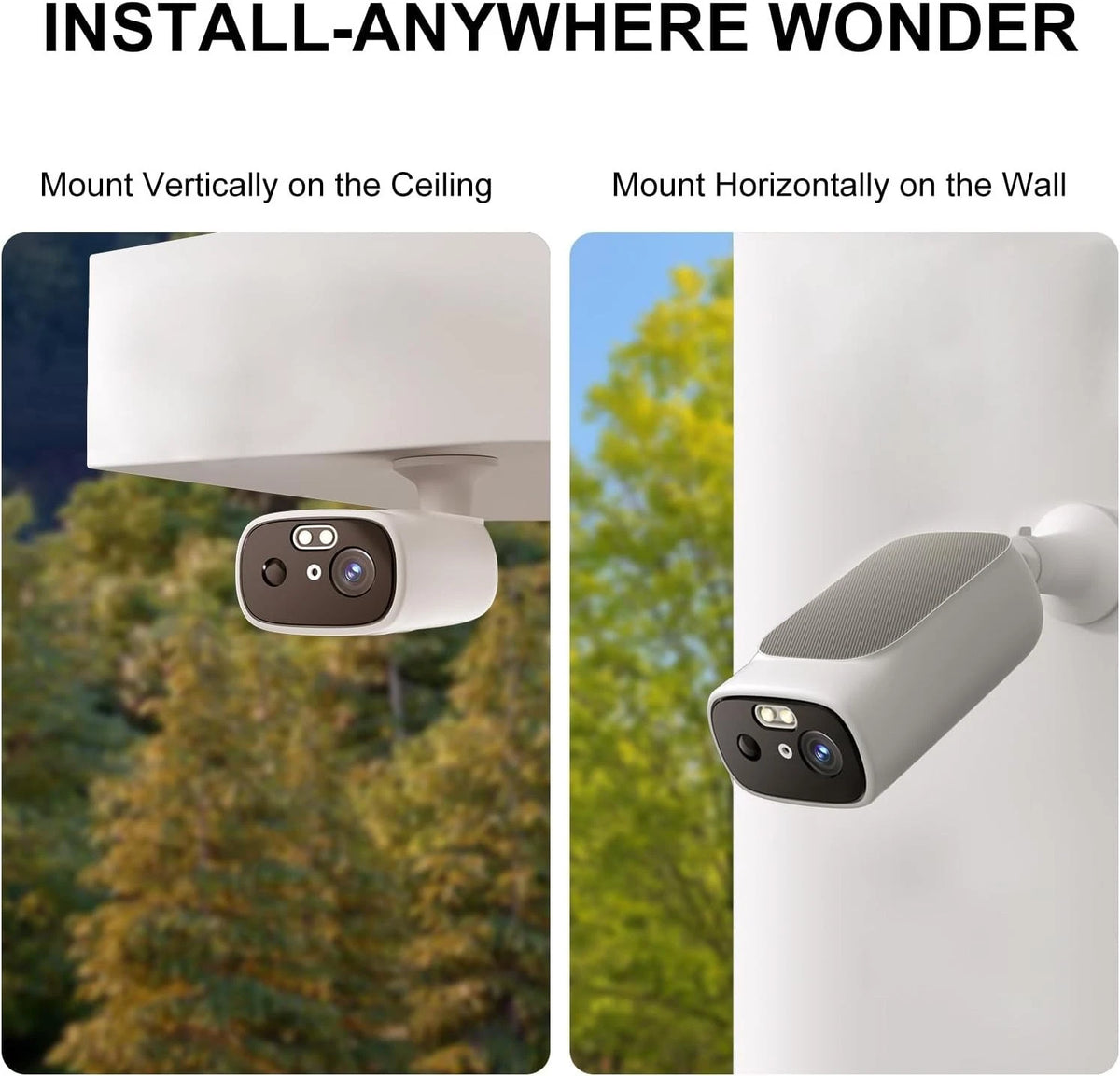 4K Solar Powered Wireless Security Camera Outdoor WiFi Waterproof
