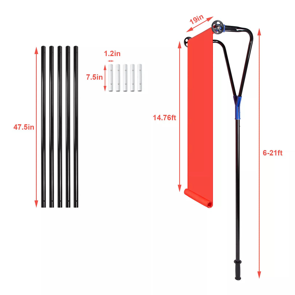 Adjustable 21-Foot Roof Snow Rake with Cutter Wheels