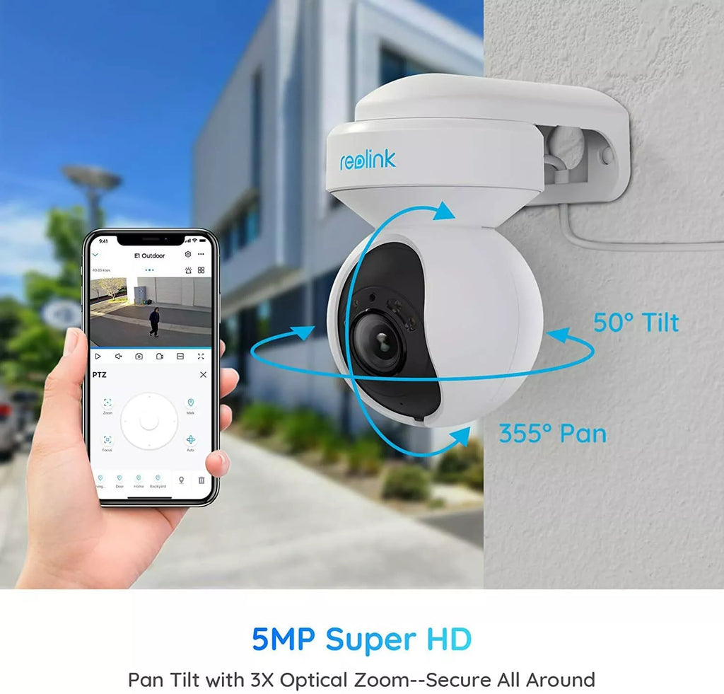 Outdoor WiFi Security Camera with Auto Tracking & Night Vision