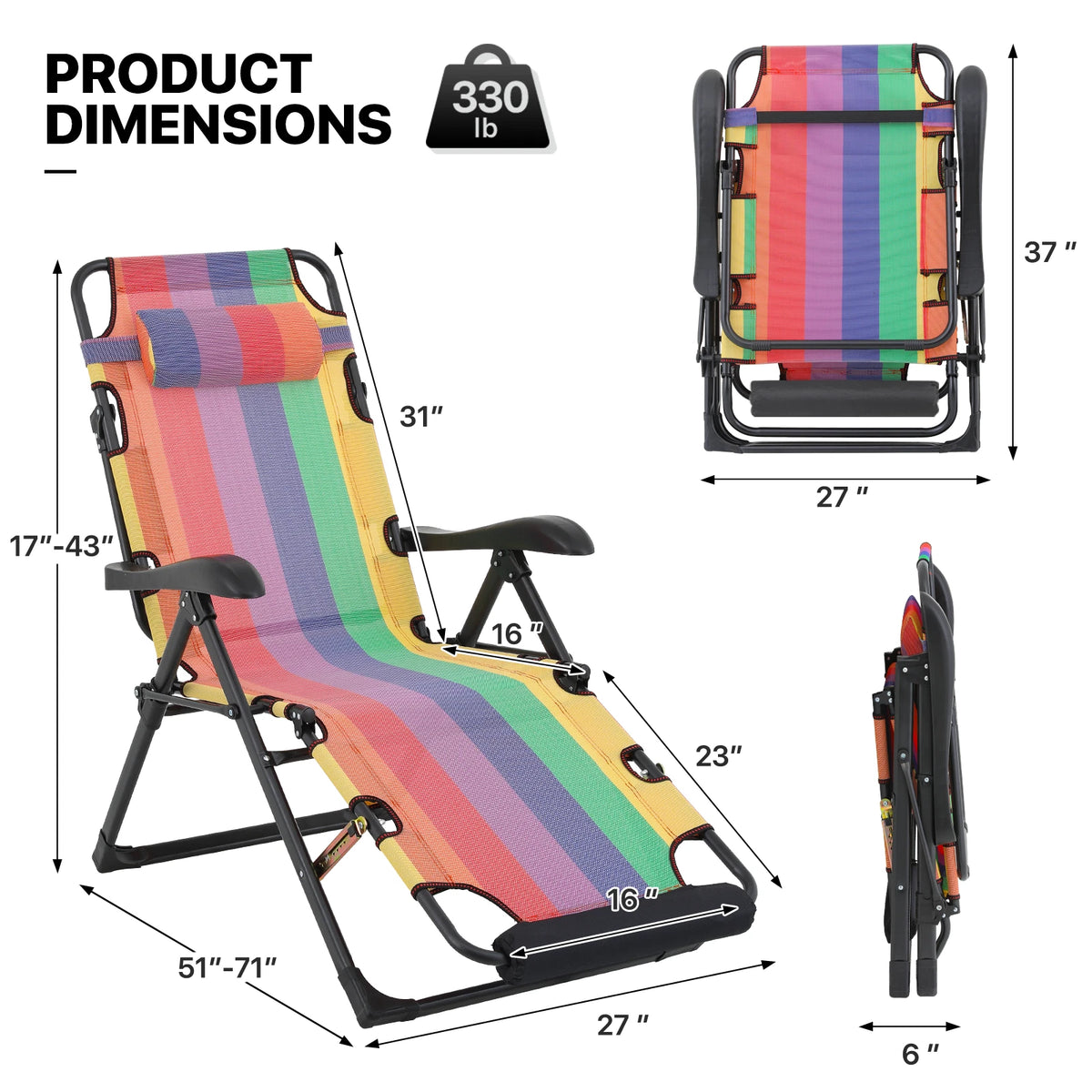 Zero Gravity Recliner Chair with Footrest Camping Patio