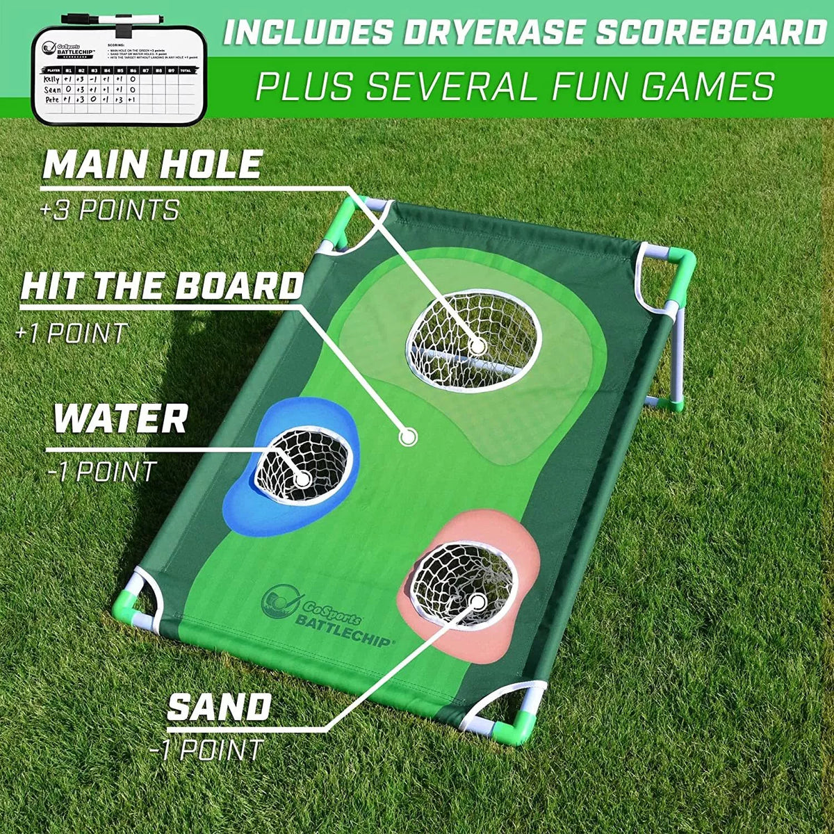 BattleChip Backyard Golf Cornhole Game Set
