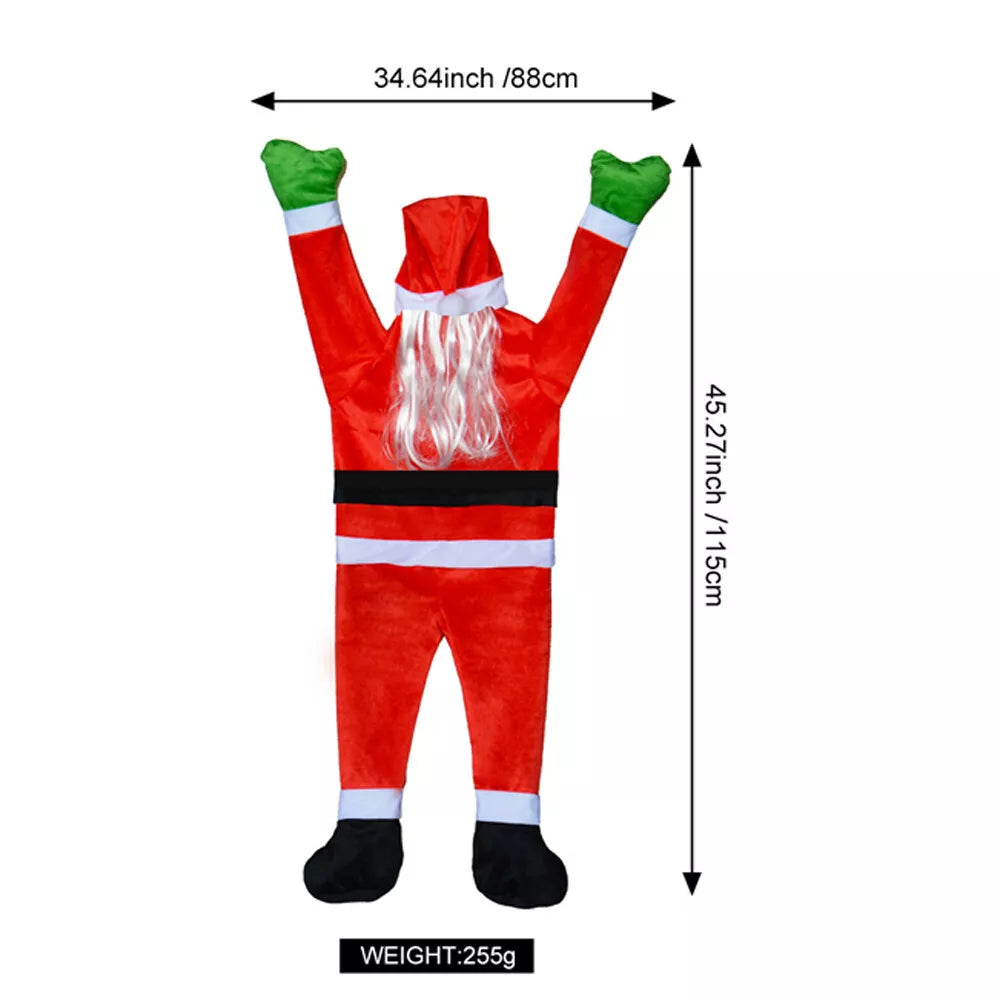 42" Hanging Climbing Santa Claus Decoration Indoor Outdoor