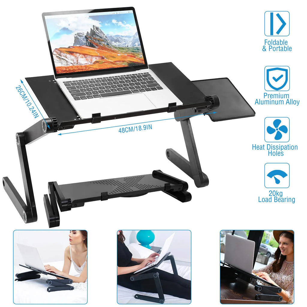 Adjustable Foldable Laptop Table Stand 360° Desk