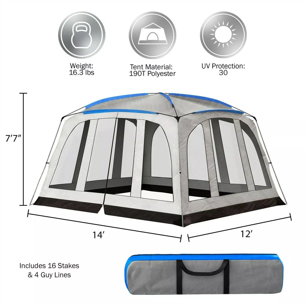 12x14 ft X-Large Outdoor Canopy Tent with Bug Screen