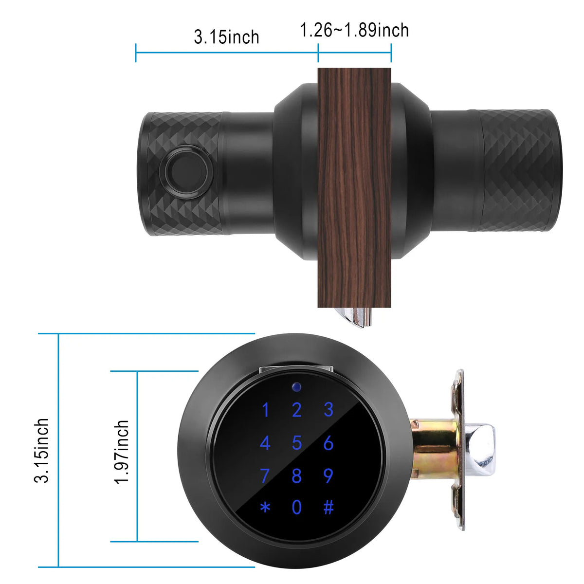 Smart Fingerprint Door Lock with Keypad App Control