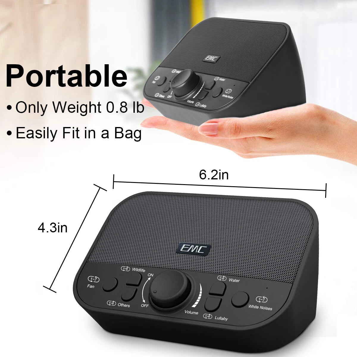 Portable White Noise Machine with 38 Sounds for Sleep and Relaxation