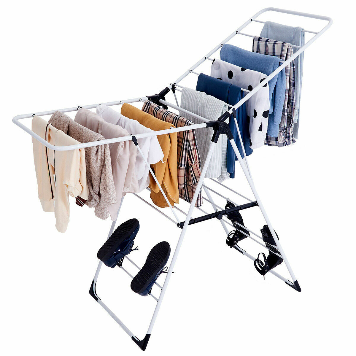 Folding Drying Rack Heavy-Duty Laundry Clothes Storage