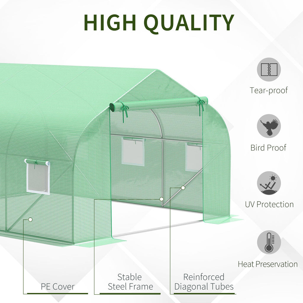 Large Portable Walk-in Greenhouse 12' x 10' x 7'