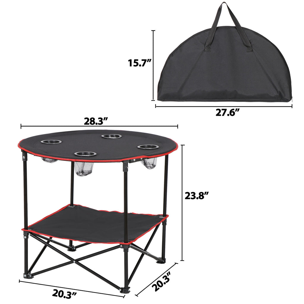 Foldable Outdoor Picnic Table Lightweight with Carry Bag