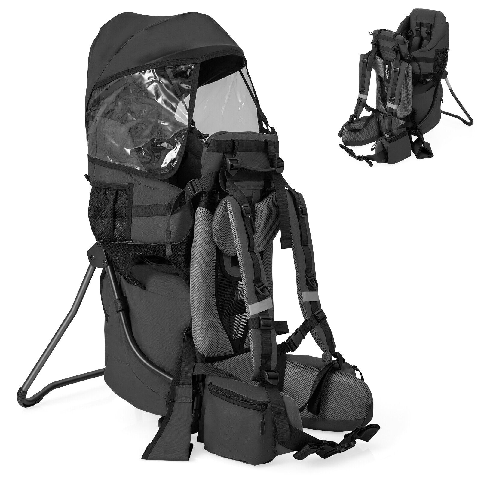 Foldable Aluminum Bracket Baby Carrier Hiking Backpack