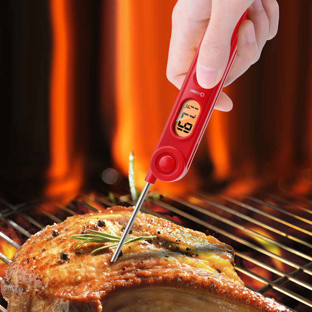 Quick Read Digital Meat Thermometer LCD BBQ Cooking Food Probe