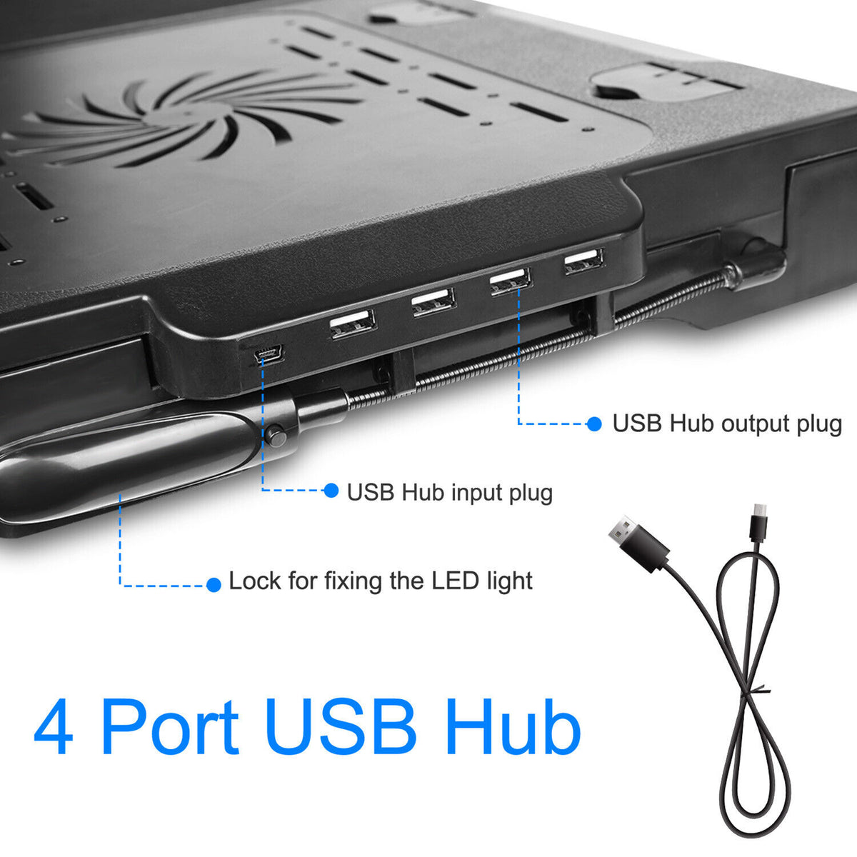 Foldable Laptop Table Tray Desk with Cooling Fan