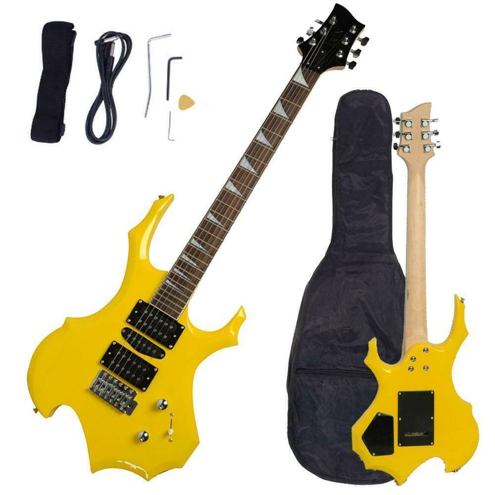 Right Handed Electric Guitar for Beginners Yellow