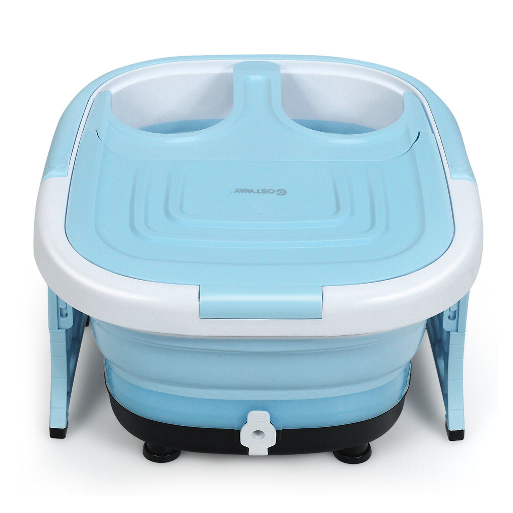 Foldable Foot Spa Bath with Bubble Massager and Timer