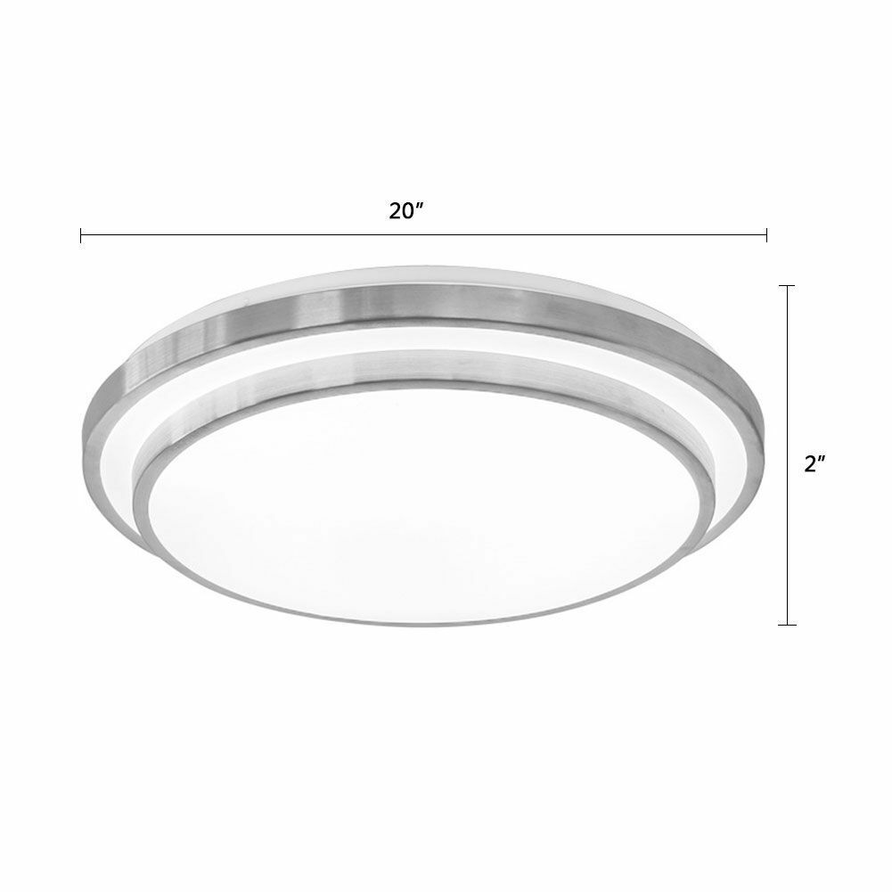Flush Mount LED Ceiling Light Modern Dimmable Fixture Lamp With Remote