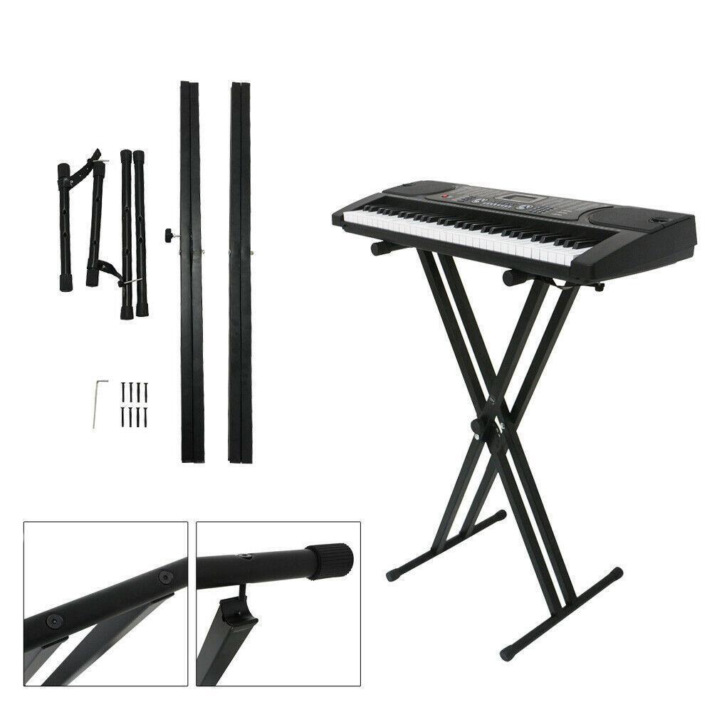 Adjustable Double X-Brace Keyboard Stand