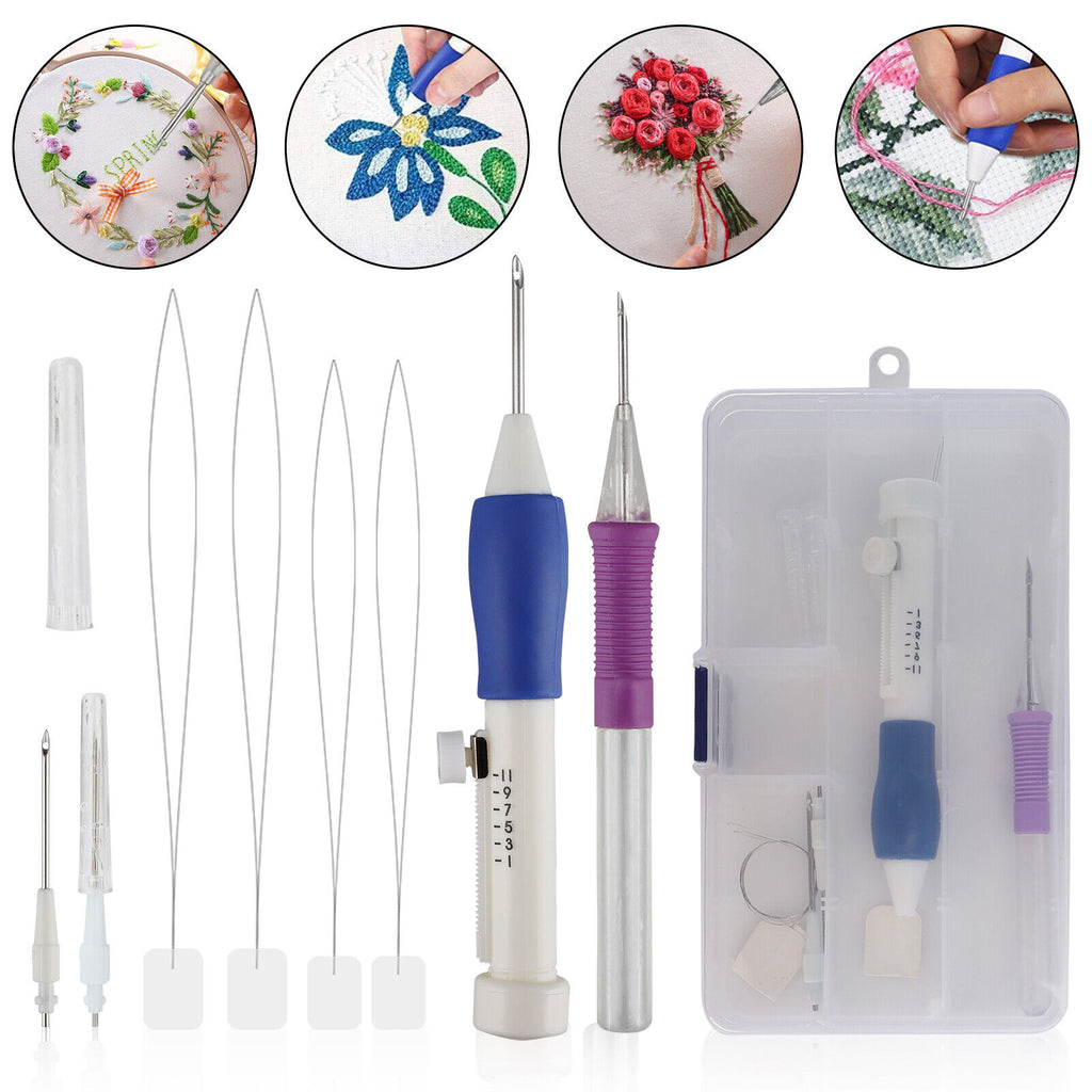 DIY Magic Embroidery Pen Set Punch Needle Stitching & Sewing Tools