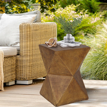 Geometric Accent Side Table Lightweight