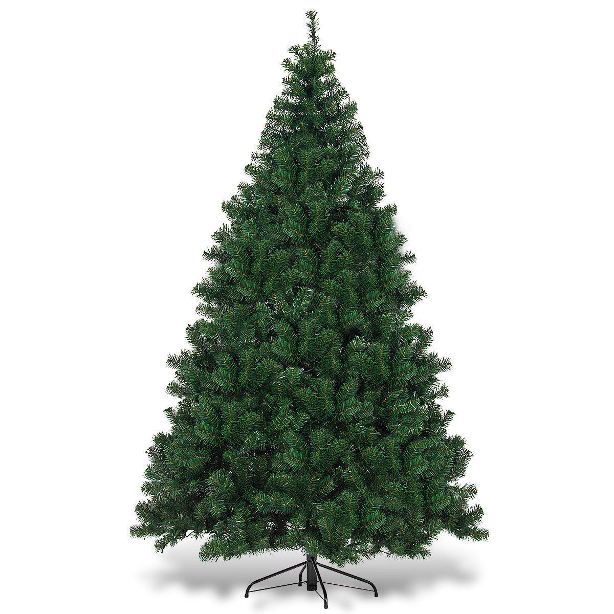 7.5 Feet Pre-Lit Artificial Hinged Christmas Tree W/ Stand & LED Light