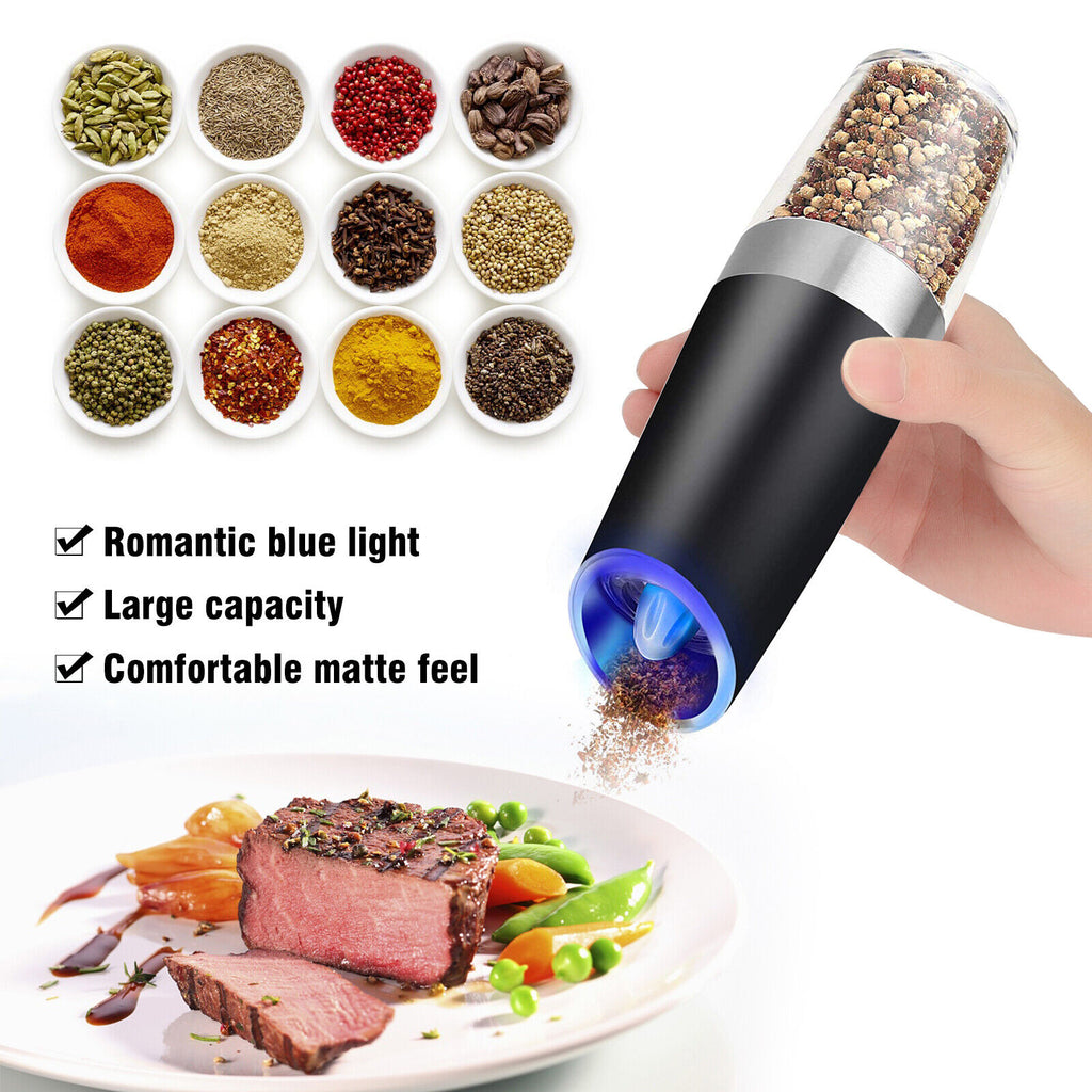Adjustable Coarseness Electric Salt Pepper Grinder with LED