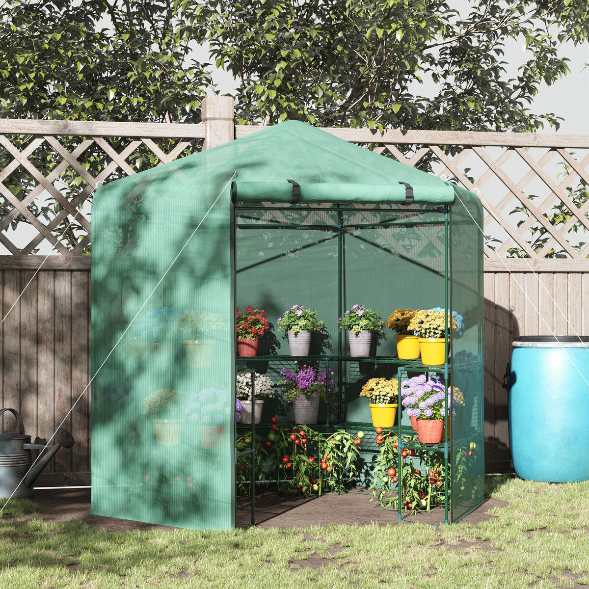 7.4' Hexagonal Walk-in Greenhouse Outdoor Plant Shelter