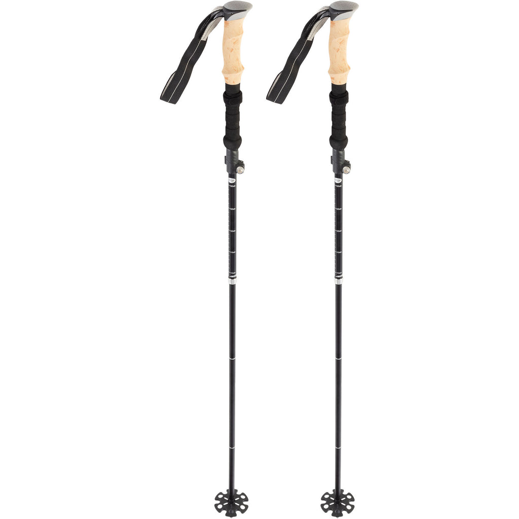 2-Pack Black Collapsible Walking Sticks Trekking Poles for Hiking