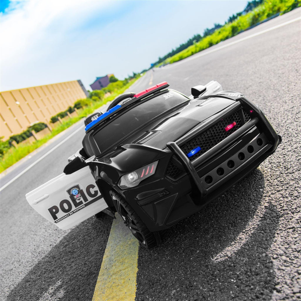 12v Electric Kids Police Car with Siren and Microphone