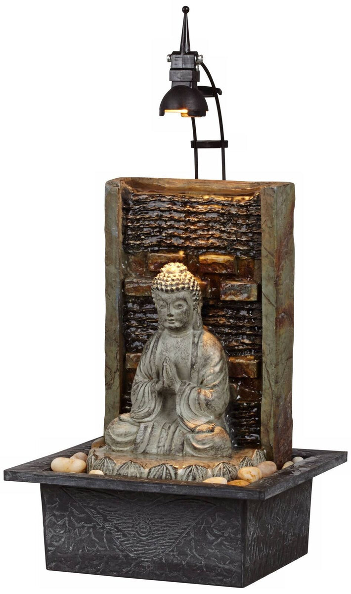 11.5" Buddha Indoor Table Fountain Living Room and Office Decoration