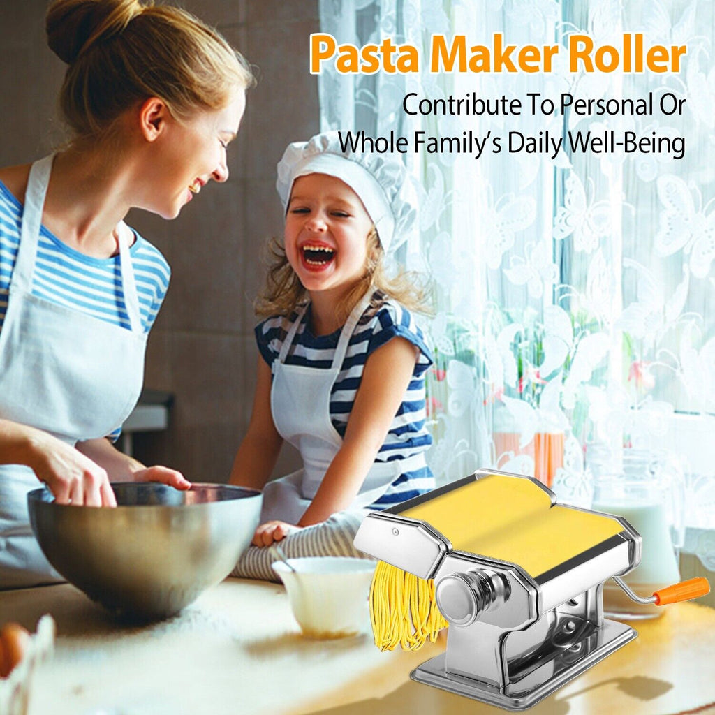 Stainless Steel Pasta Roller Machine Fresh Spaghetti Noodle Maker Tool