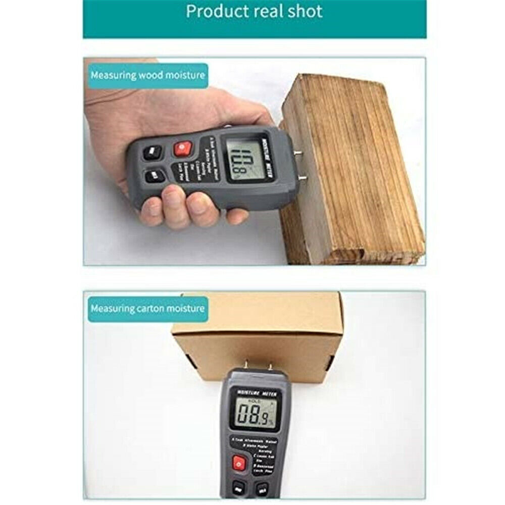 Digital LCD Wood Moisture Meter 0-99.9% Hygrometer Tester