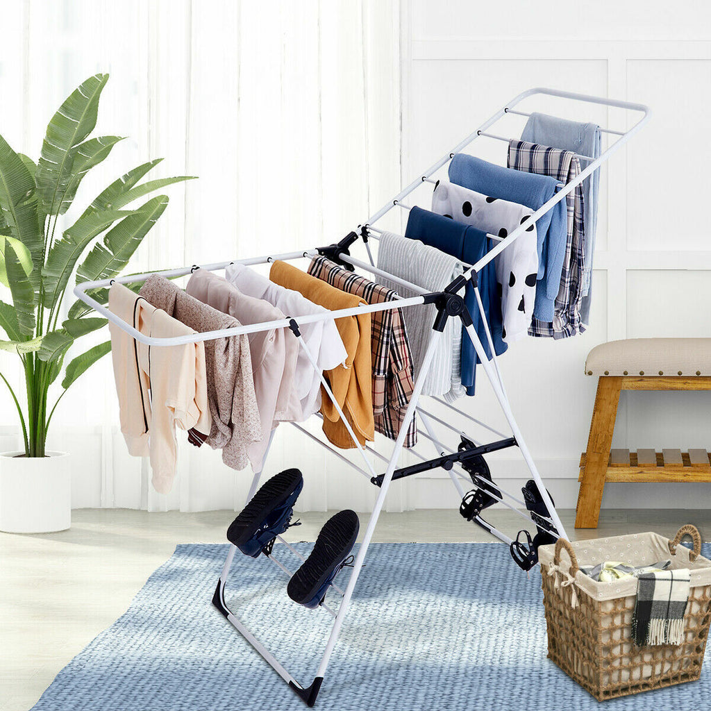 Folding Drying Rack Heavy-Duty Laundry Clothes Storage