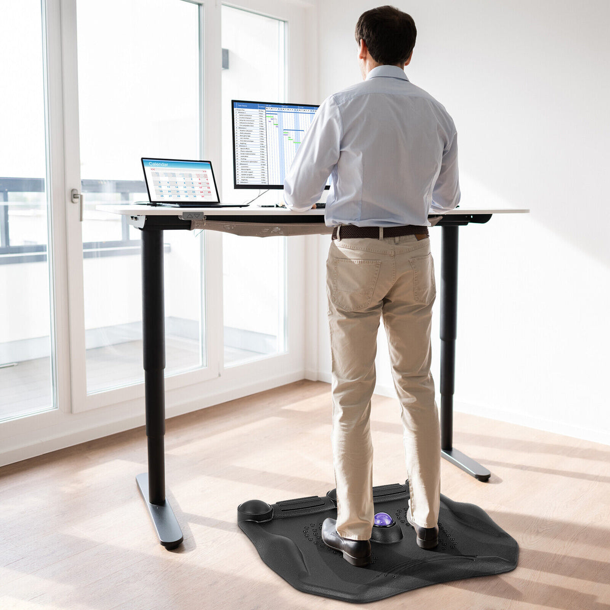 360 Rolling Massage Ball Standing Desk Foot Mat for Office & Home Use