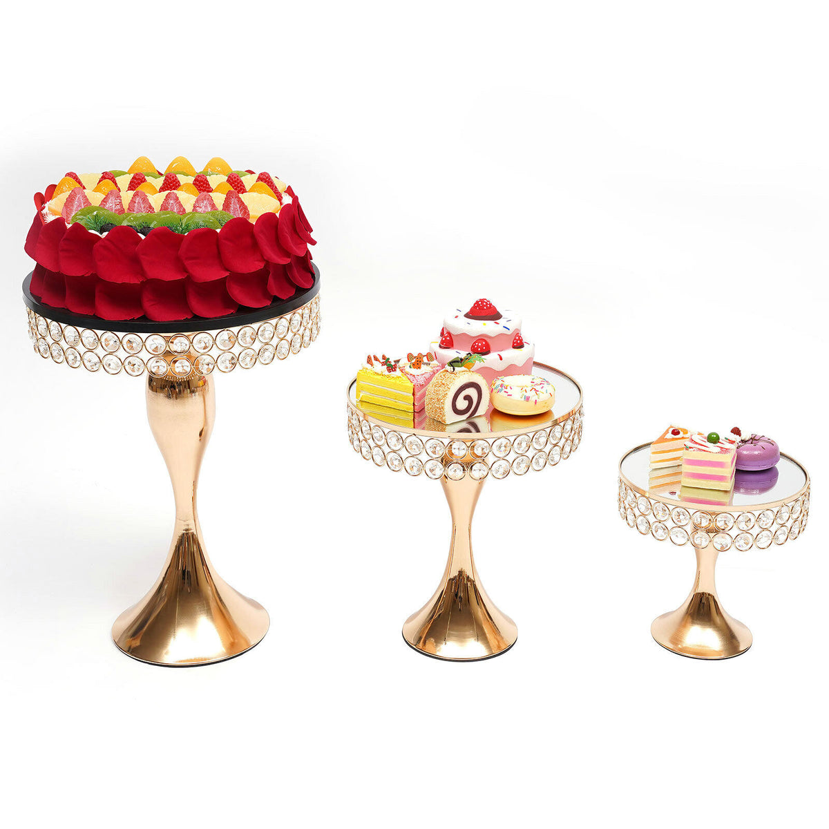 3-Piece Metal Cupcake Cake Dessert Display Stand European Style