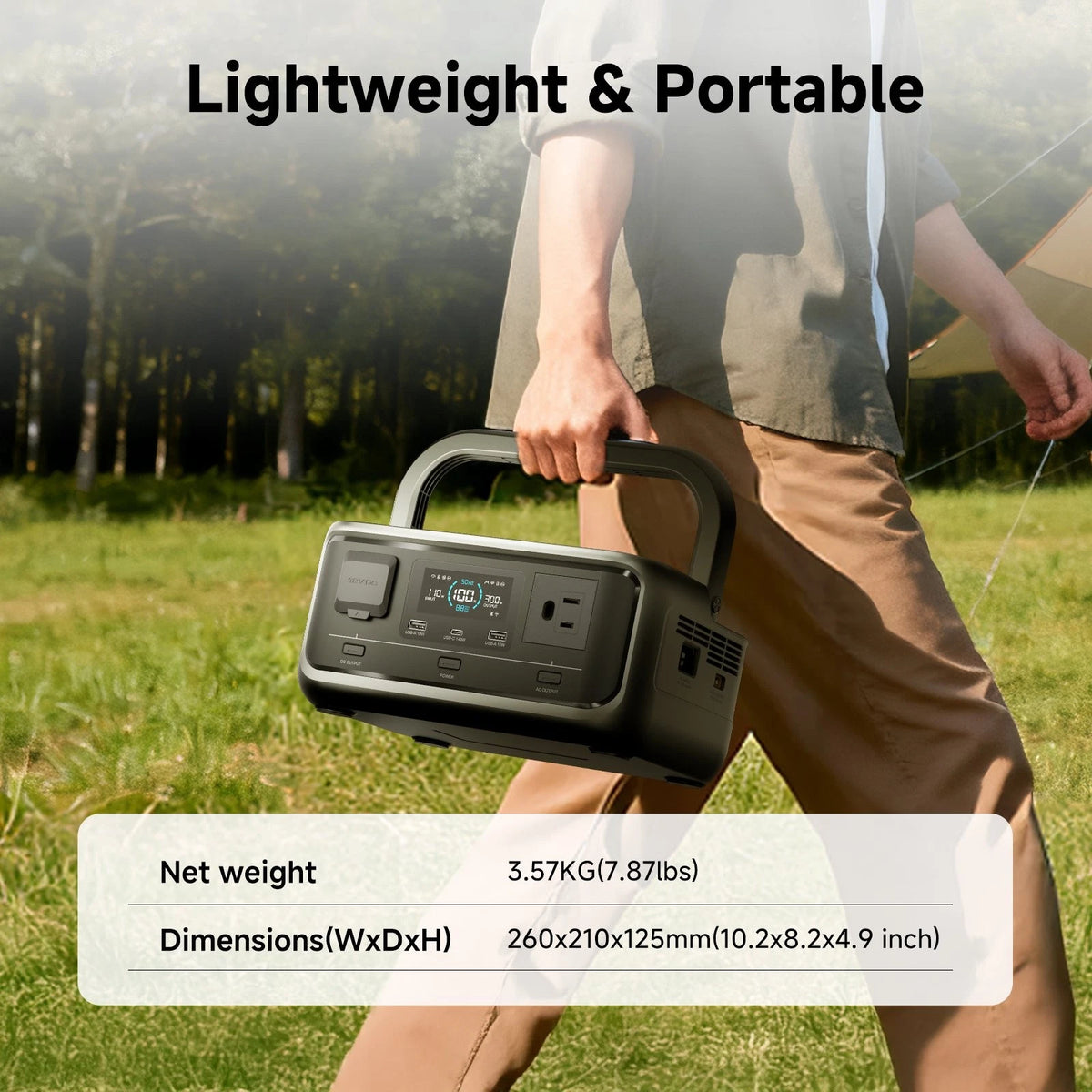 Portable Power Station Solar UPS Kit 256Wh 300W LFP