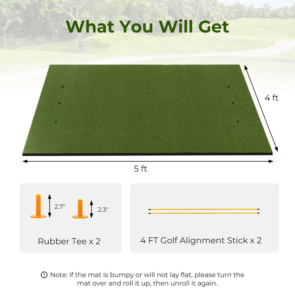 5 x 4 Feet Artificial Golf Hitting Mat 20mm Thick Mat Indoor & Outdoor