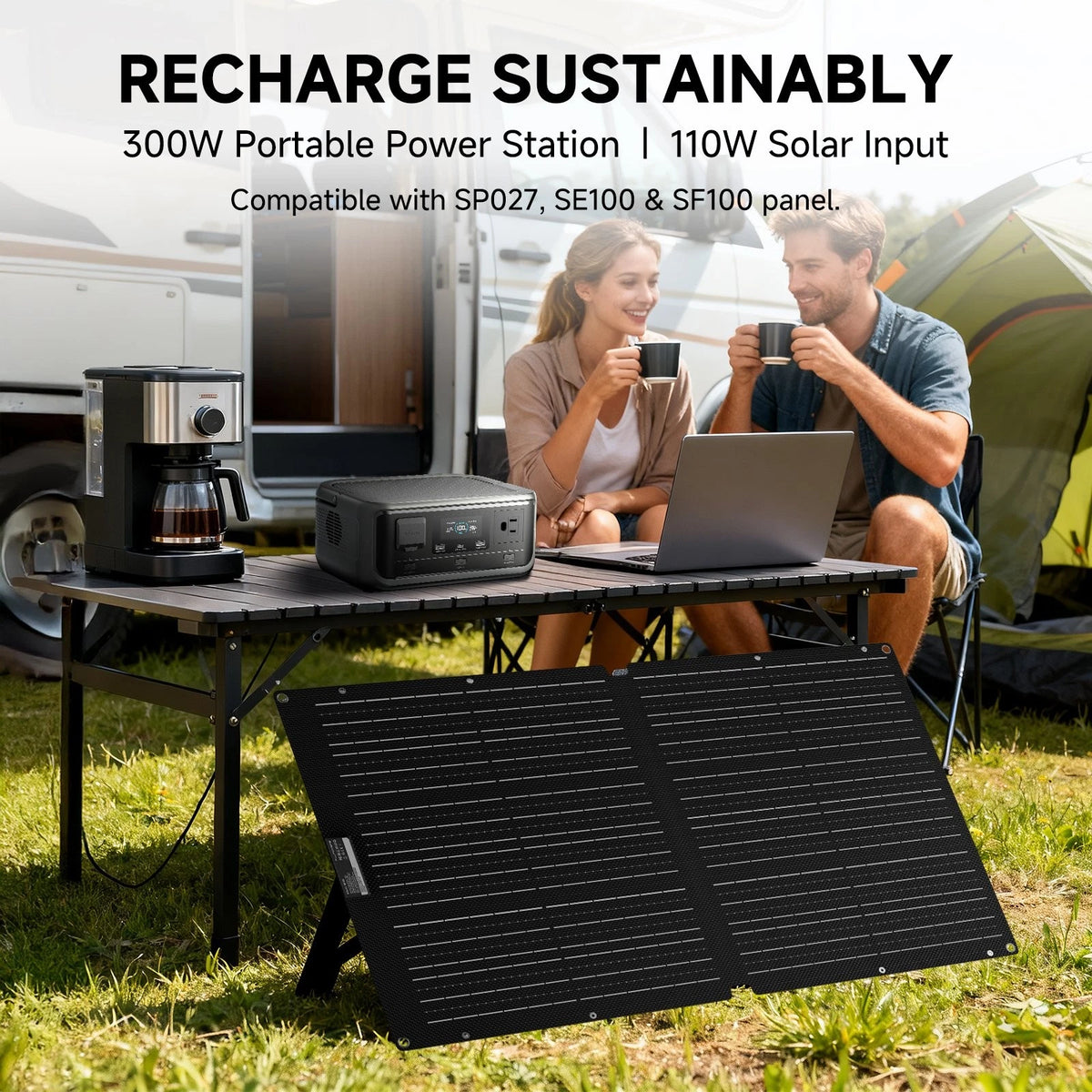 Portable Power Station Solar UPS Kit 256Wh 300W LFP
