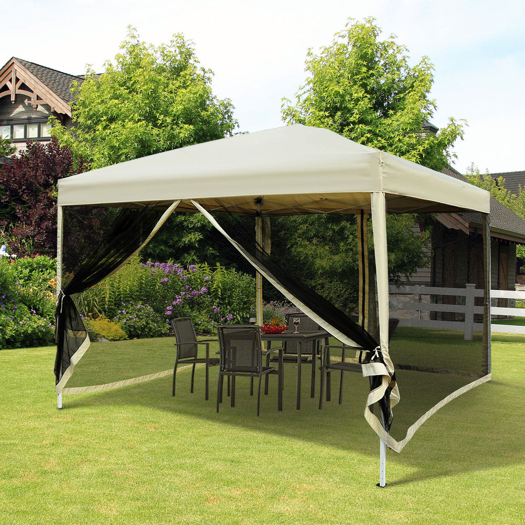 9.7'x9.7' Pop-Up Gazebo Canopy For Outdoor Events Party Wedding Market