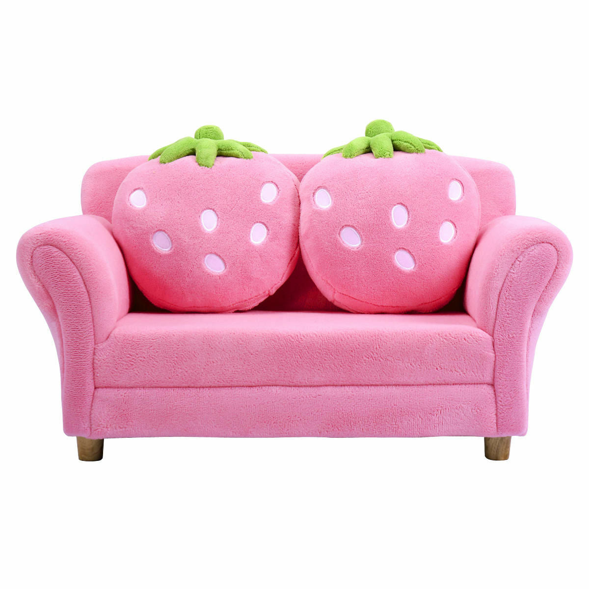 Kids Strawberry Sofa Lounge Chair with Pillows
