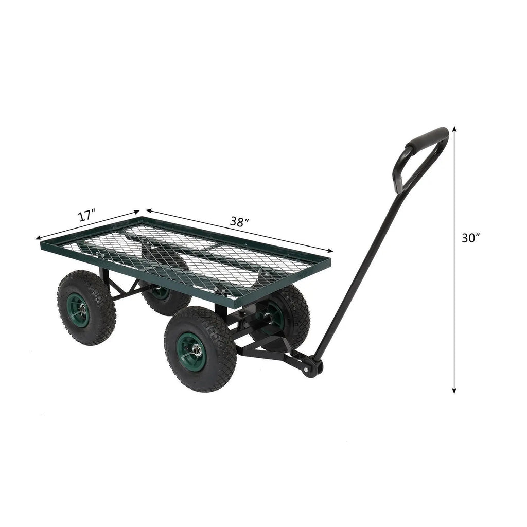 Heavy Duty 38" Garden Dump Wagon Cart Lawn Utility