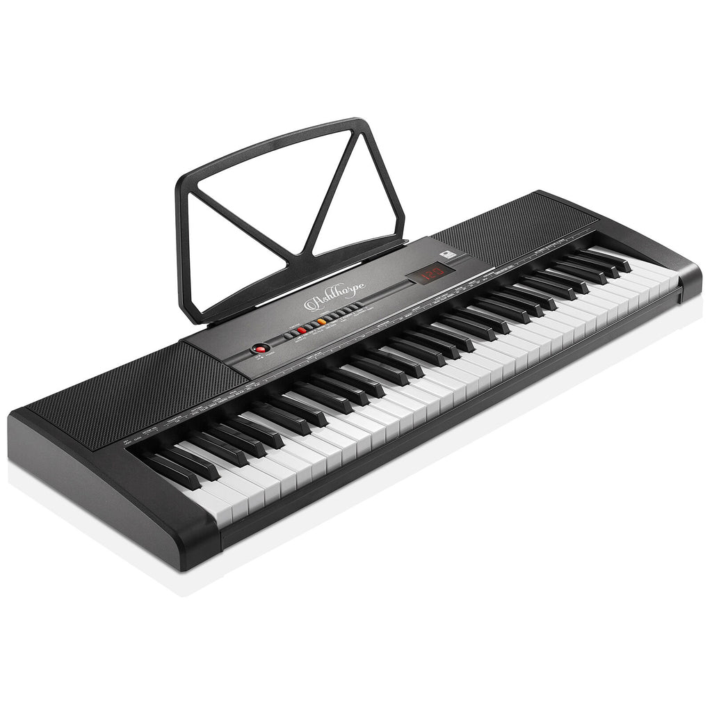 61 Keys Portable Electronic Keyboard With Light-Up Keys Stool & Stand