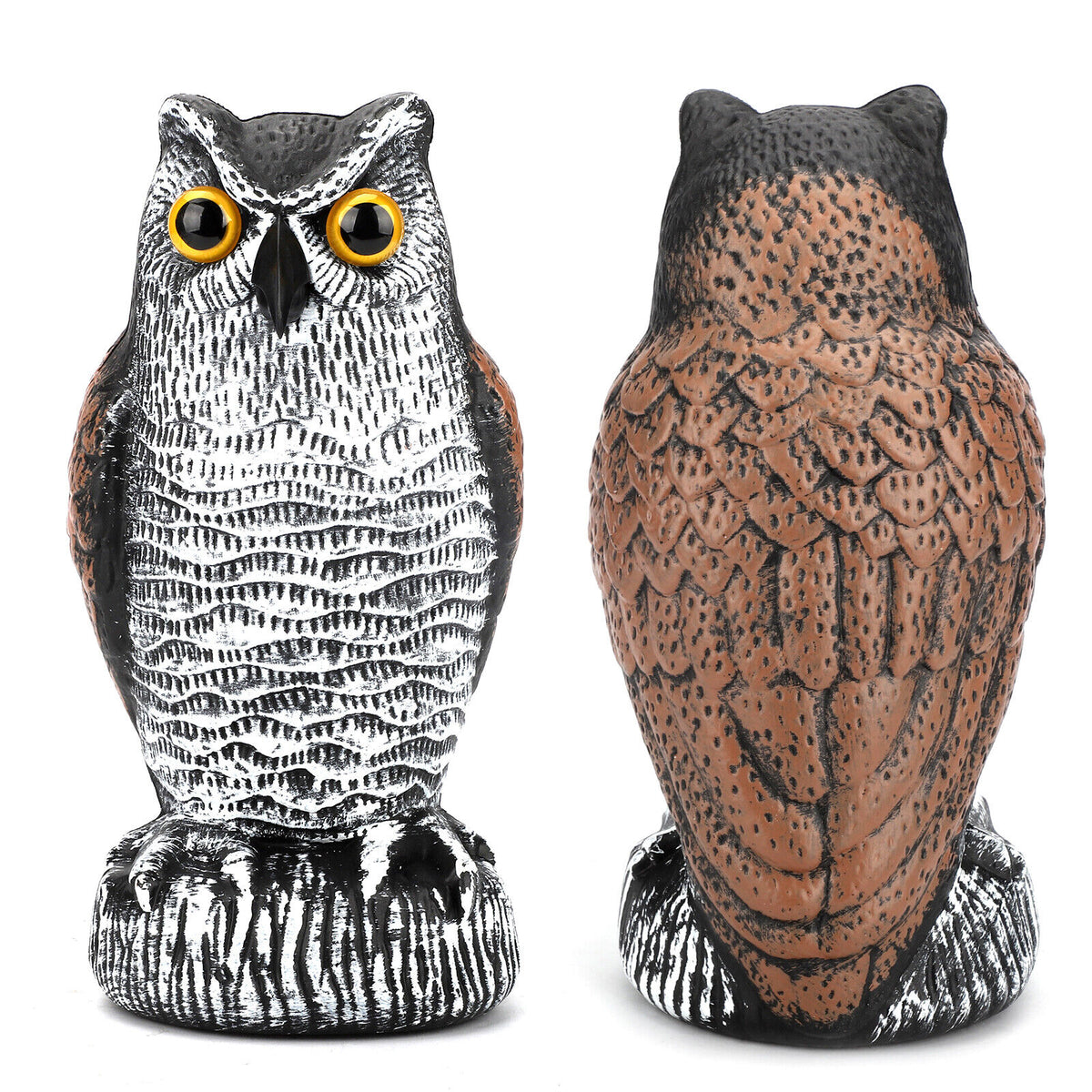 Realistic Owl Statue Garden Ornament Outdoor Decor