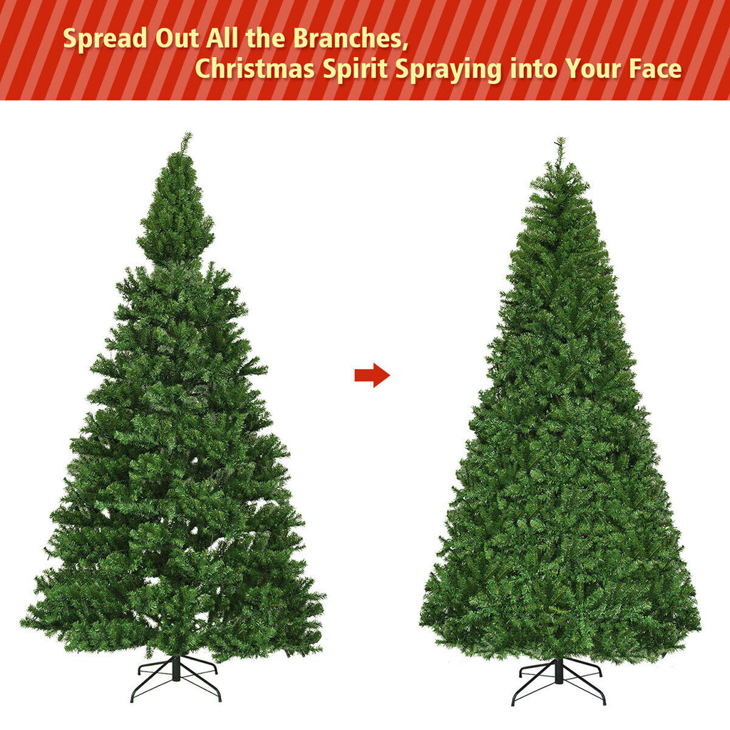 9 Feet High Realistic Christmas Tree With 1000 LED Lights Decoration