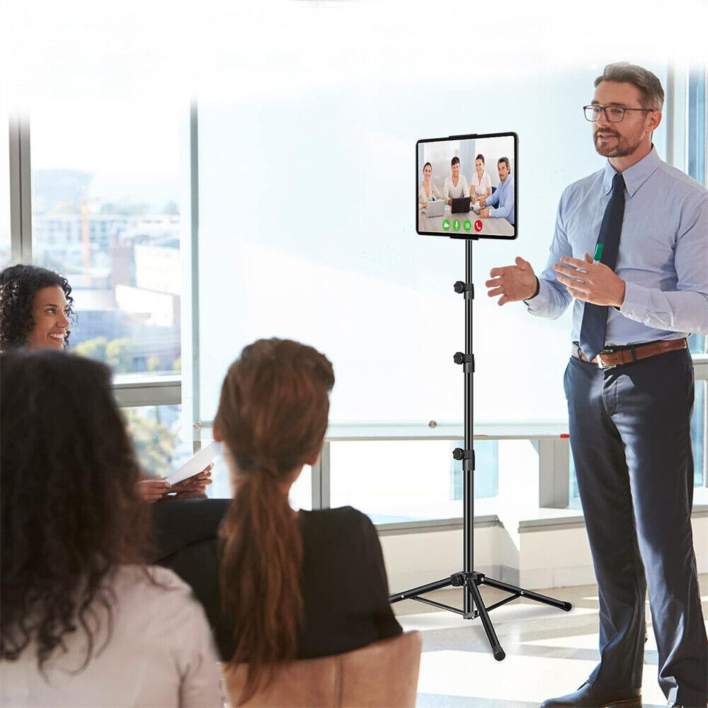 Adjustable Floor Tripod Stand for 4.7-12.9" Tablets