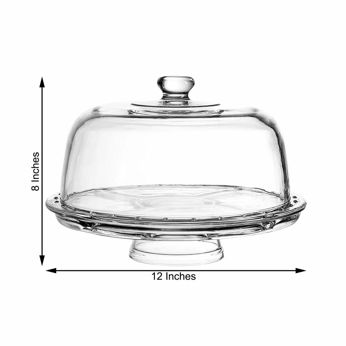 12" Clear Acrylic Cake Stand Serving Platter Wedding Home Party Decor